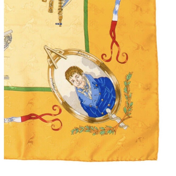 HERMES Silk Scarf LE GEOGRAPHE Carre 90 Sandra Laroche Kangaroo Jacquard w/Box - Picture 5 of 16